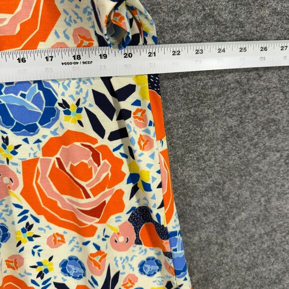 LulaRoe T-Shirt Women 2XL White Floral Short Sleeve Round Neck Pullover Casual - Picture 5 of 7